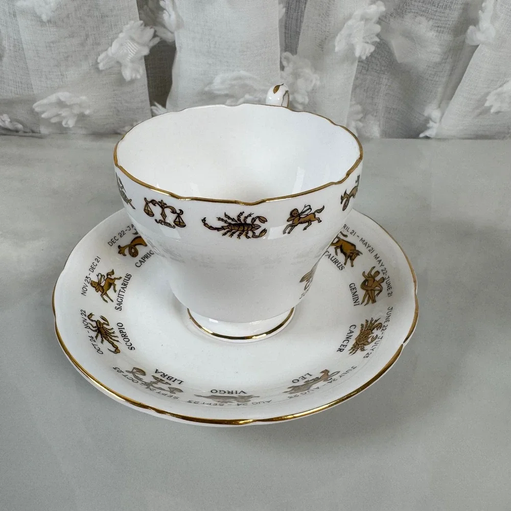Signs of the Zodiac‎ Regal Bone China Cancer Cup and Saucer Made in England